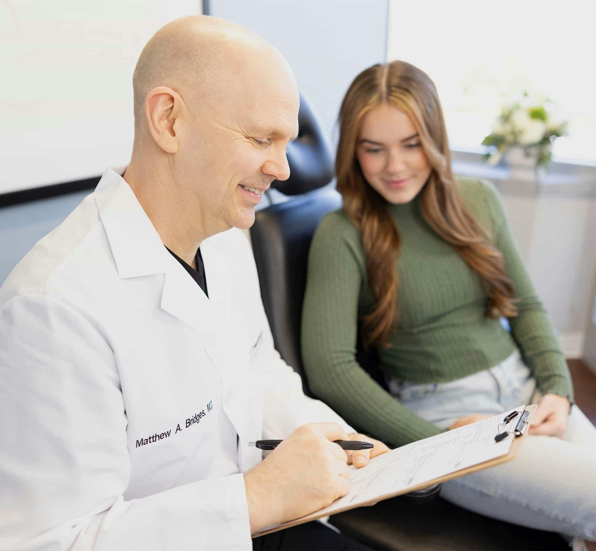 Doctor and patient during consultation