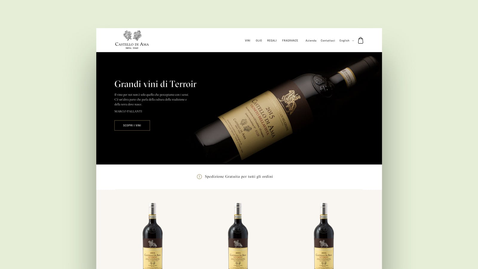 Website ecommerce Castello di Ama