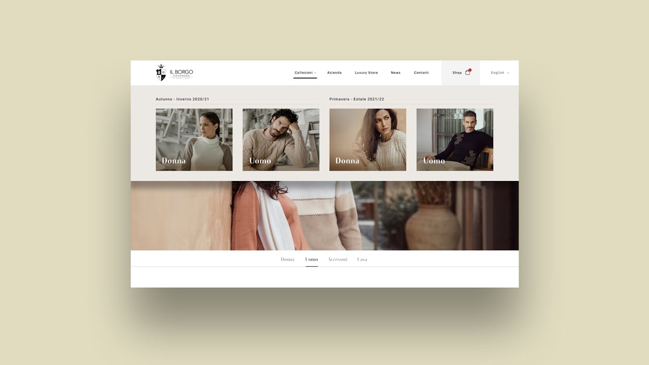 Menu website il Borgo