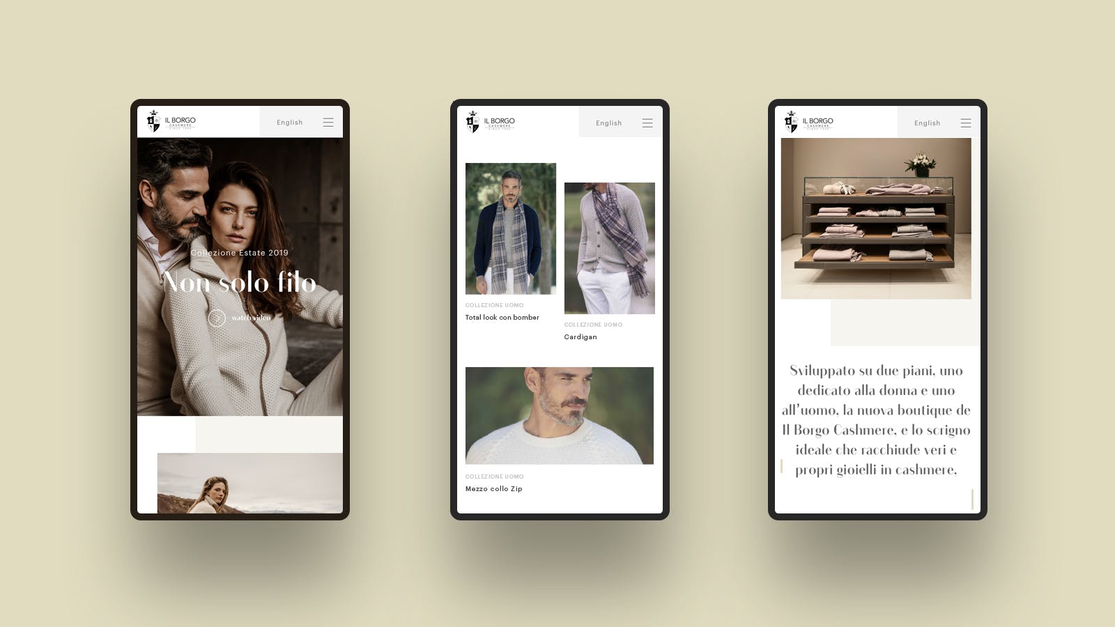 Viste mobile website il Borgo