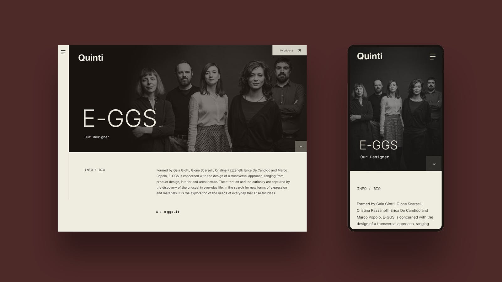 Pagina di dettaglio Quinti