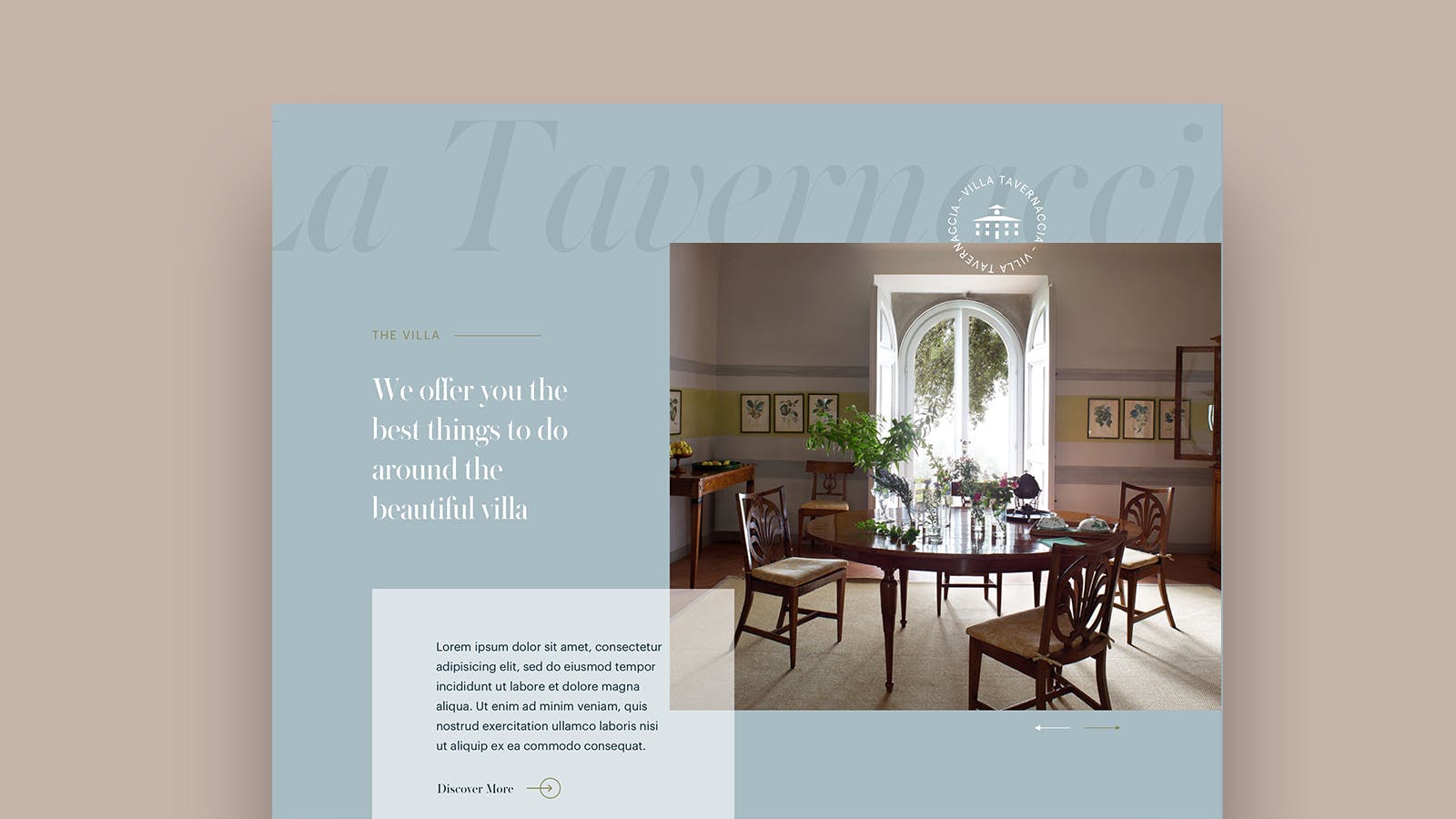 La Tavernaccia website desk