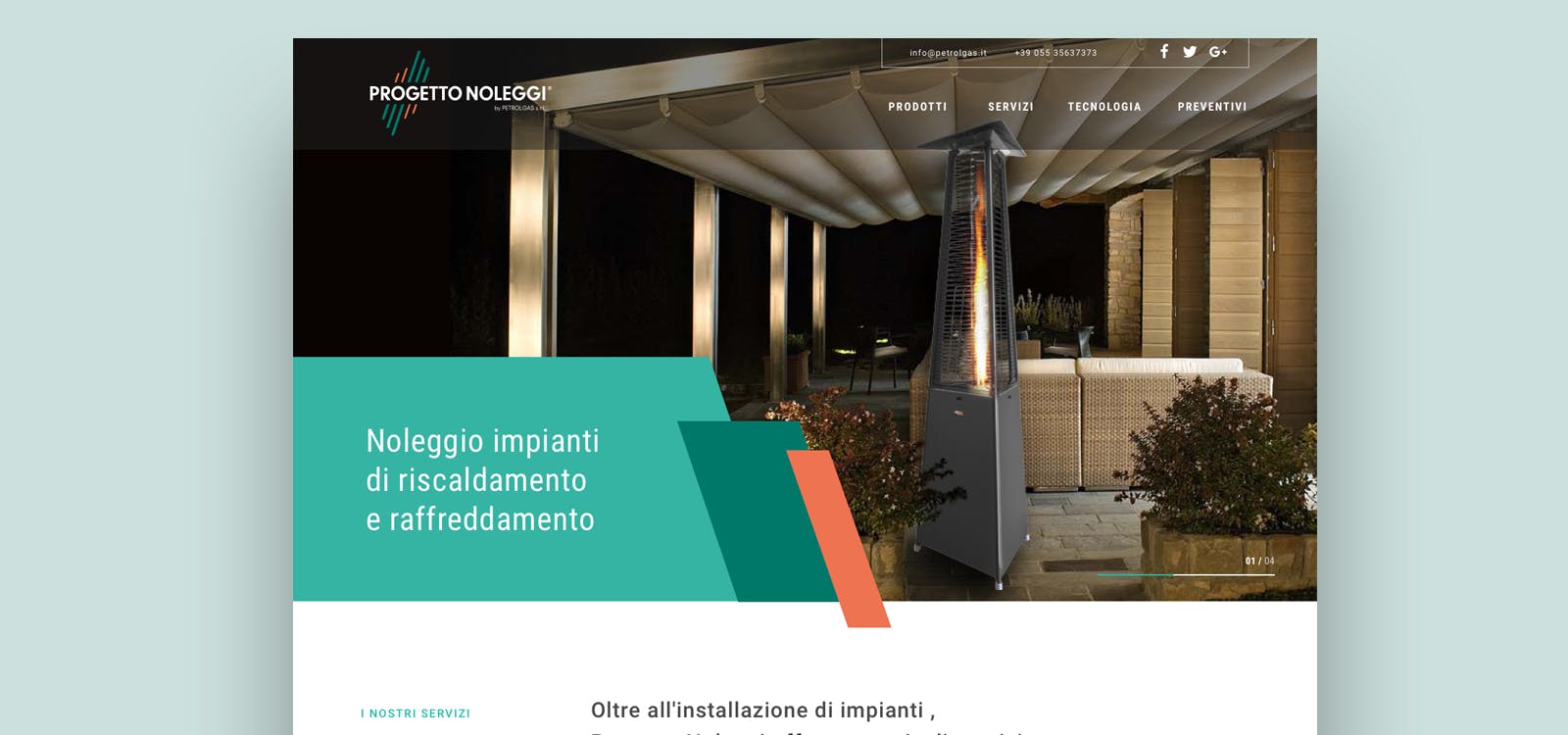 Progetto Noleggi website Progetto Noleggi website homepage