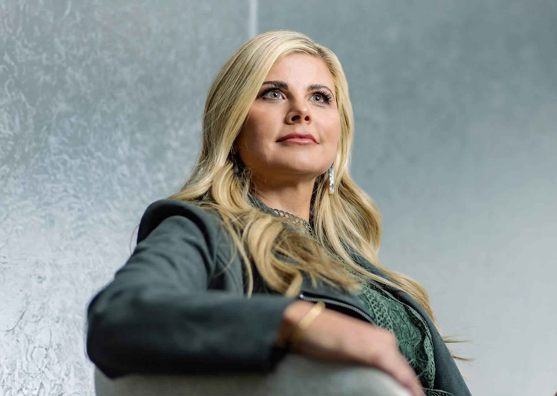 Woman with blonde hair