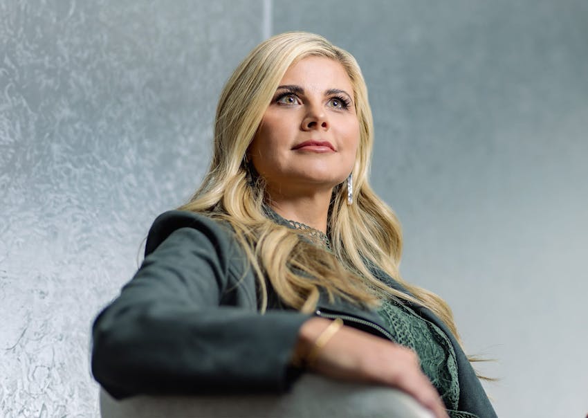 Woman with blonde hair