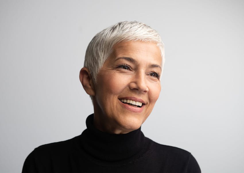 Elderly woman smiling