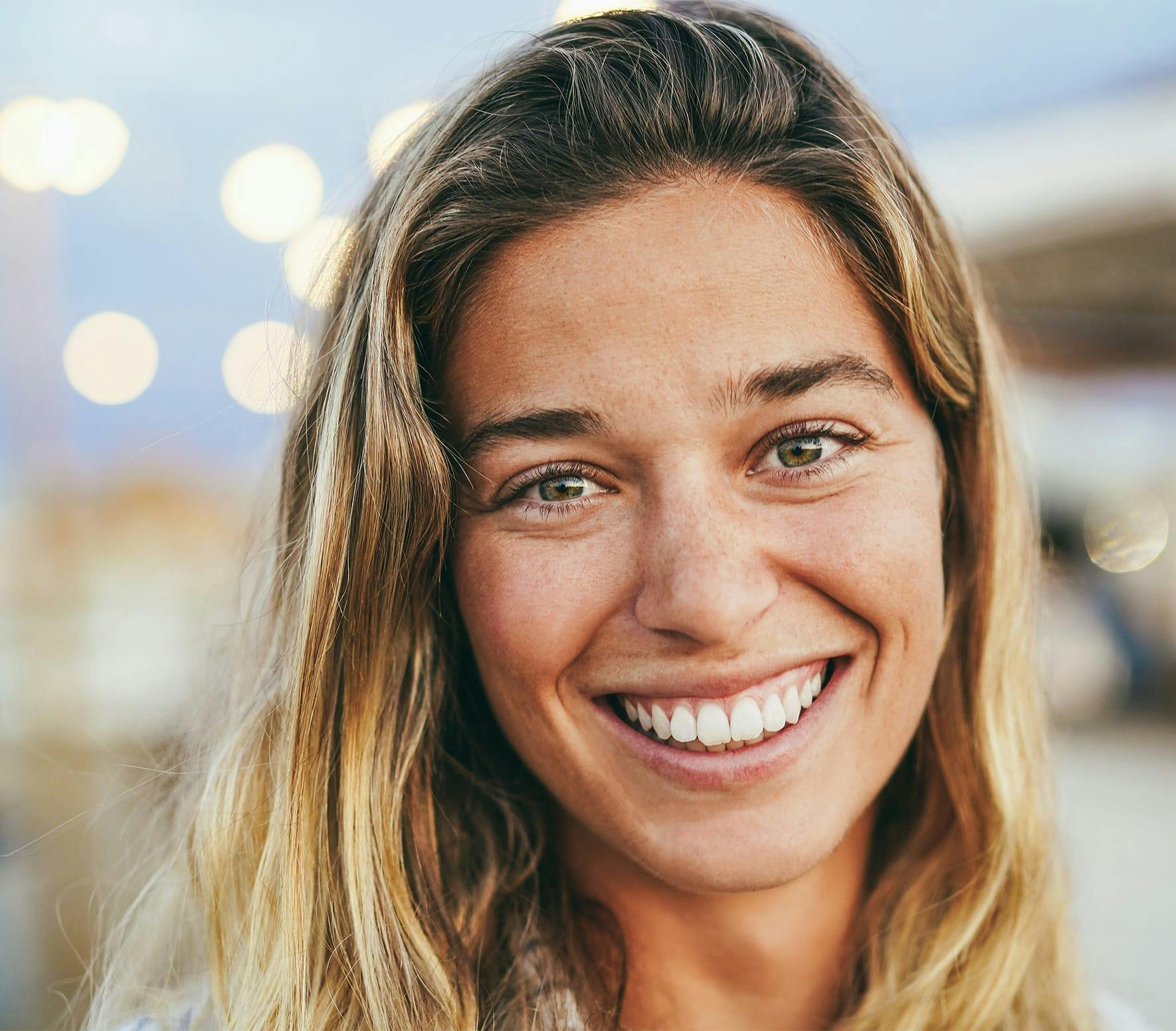 Woman smiling