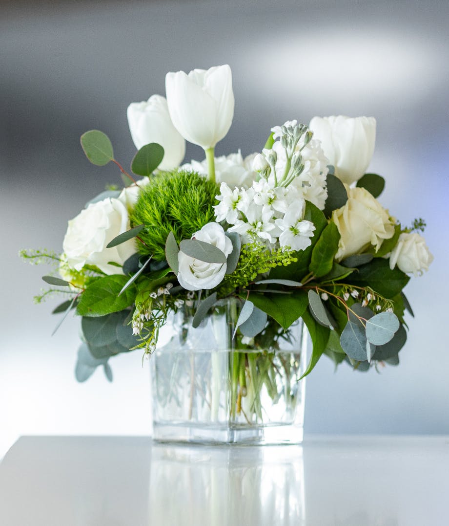 Bouquet in glass vase