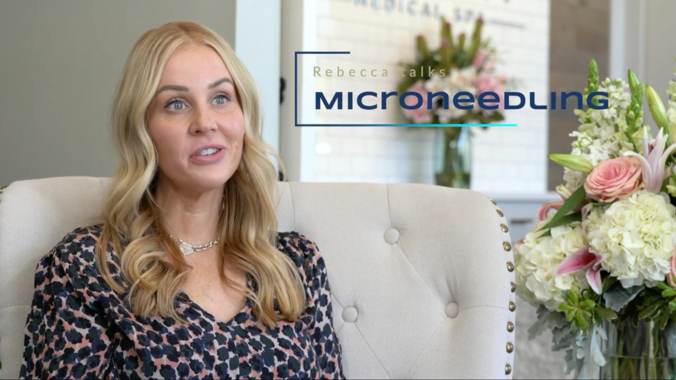Rebecca talking about microneedling