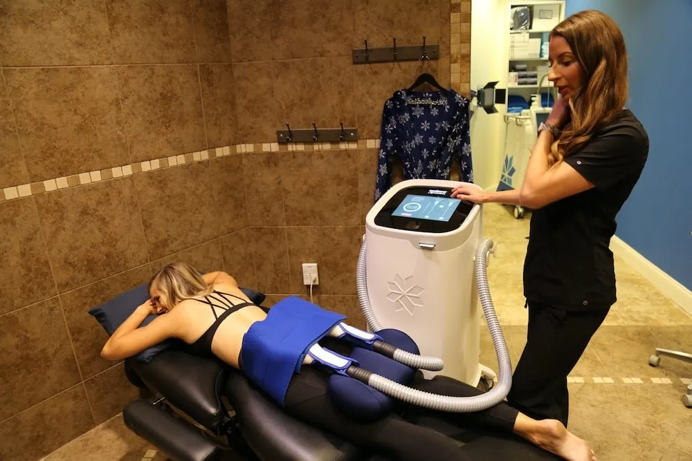 someone undergoing a CoolTone procedure