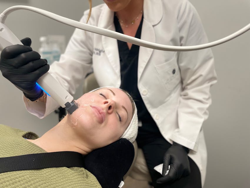 woman getting xerf treatment