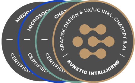 Grafisk Design og UX/UI Inkl. ChatGPT & AI kursus - kunstig intelligens badge