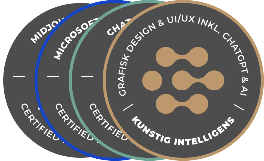 Grafisk Design og UX/UI Inkl. ChatGPT & AI kursus - kunstig intelligens badge