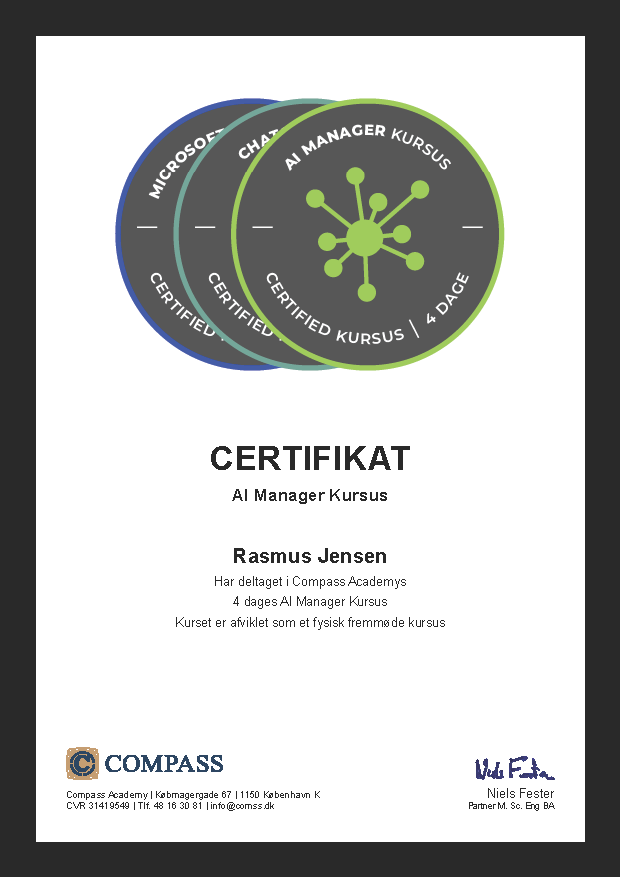 AI Manager Certifikat