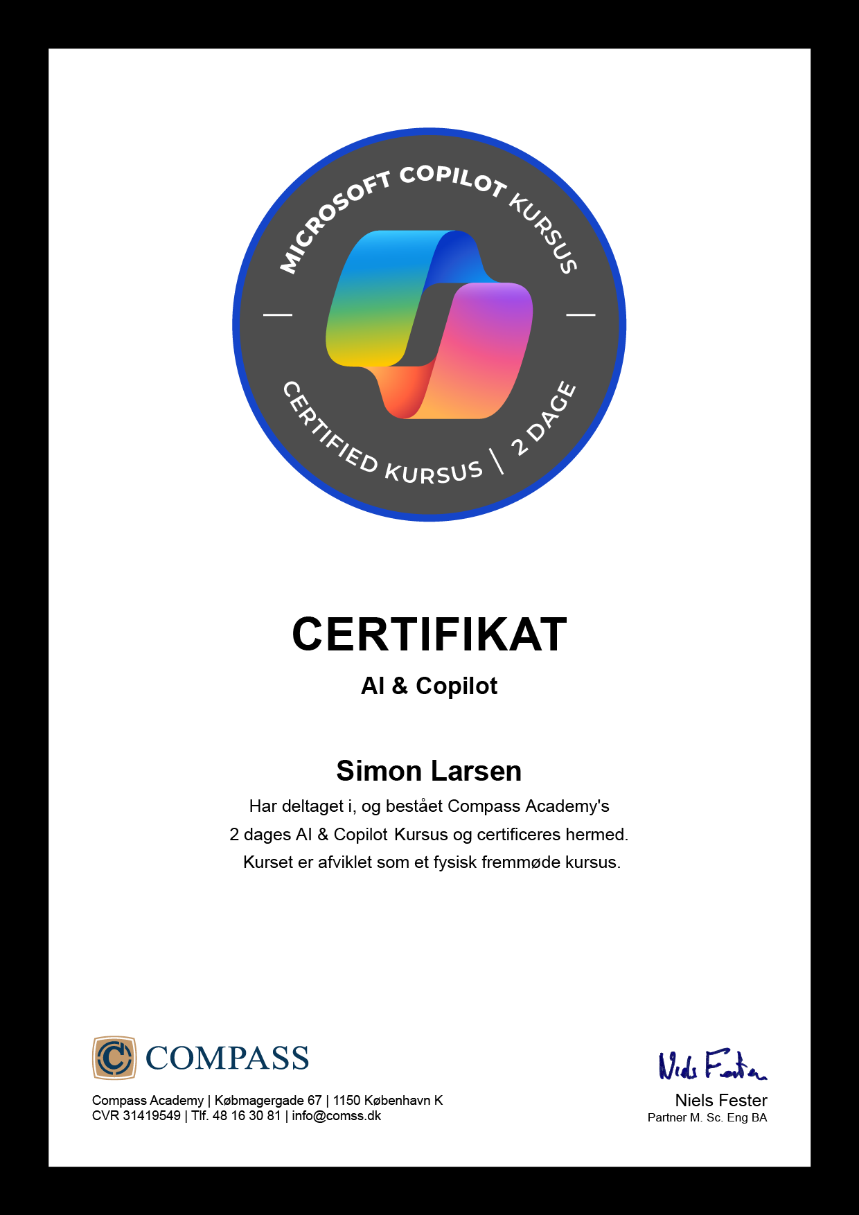 AI & Copliot Kursus Certifikat