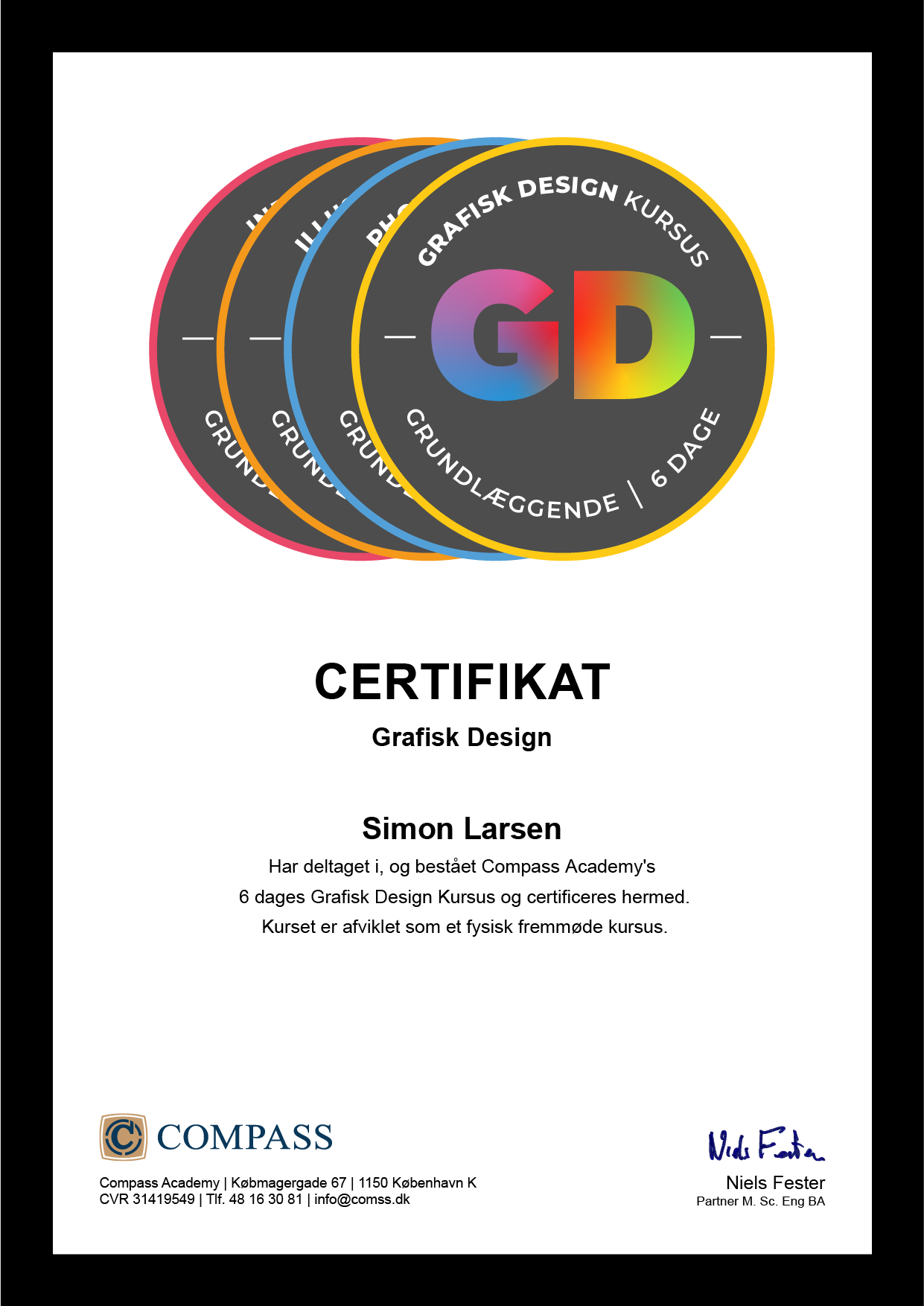 Grafisk Design Kurssus Certifikat