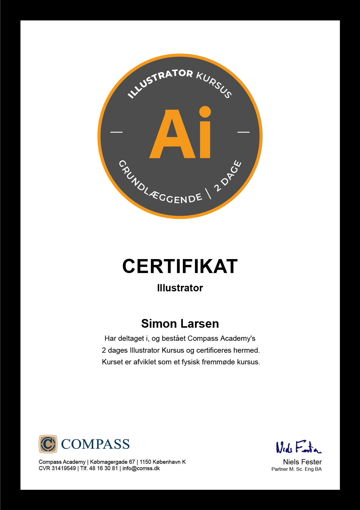 Illustrator Kursus Certifikat