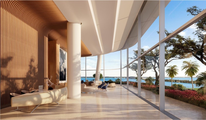 Luxury lobby of a pre-construction project.