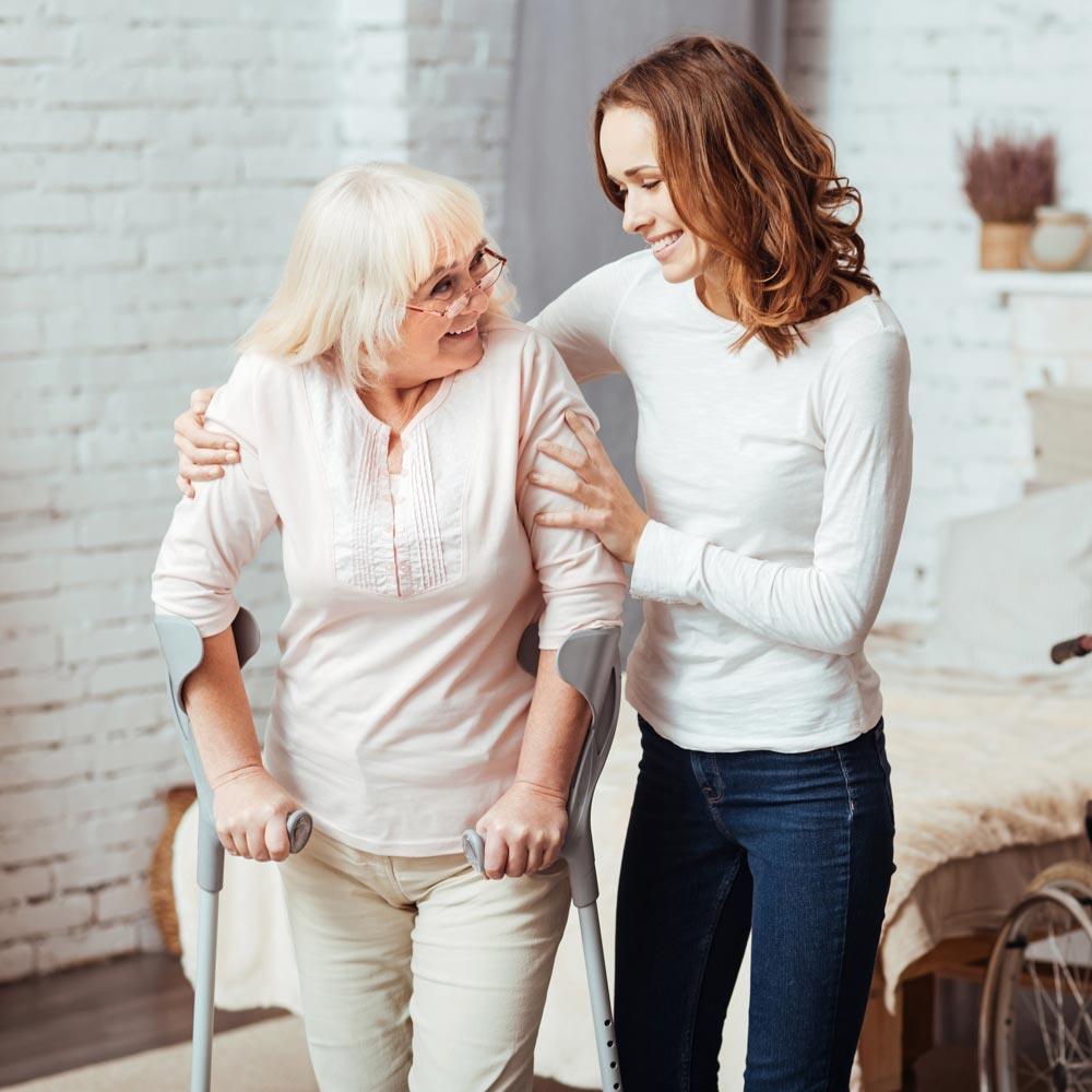 wandelen met krukken