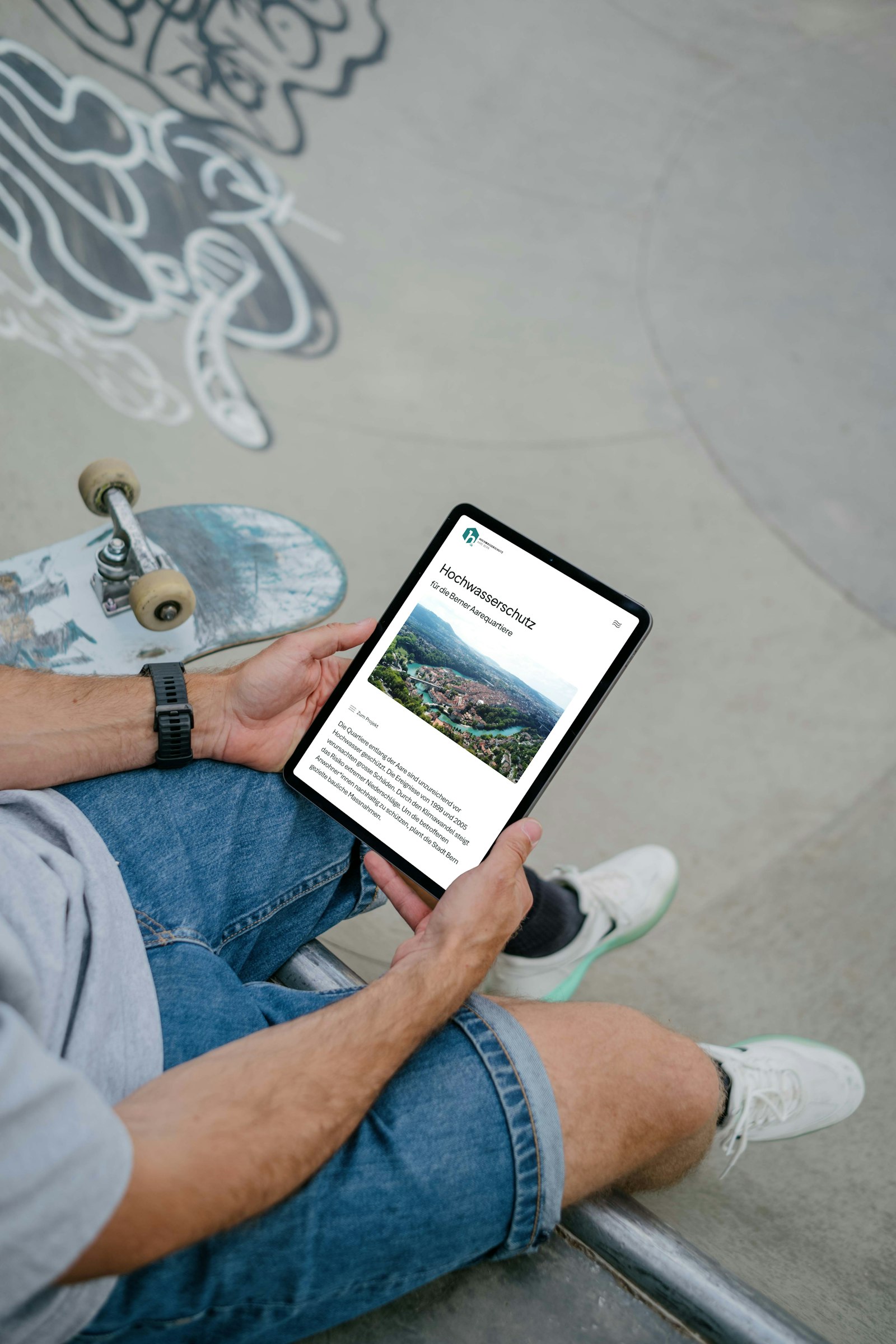 Mockuuups app shown on a tablet