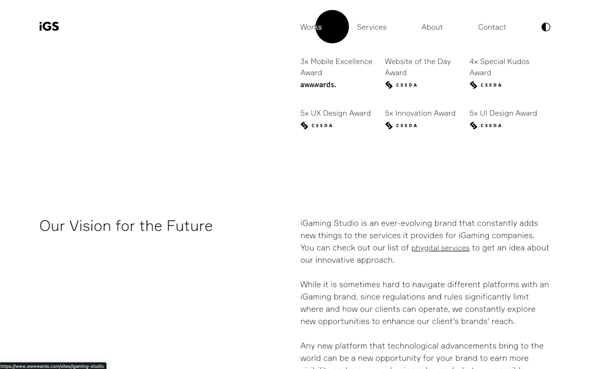 Screenshot page
