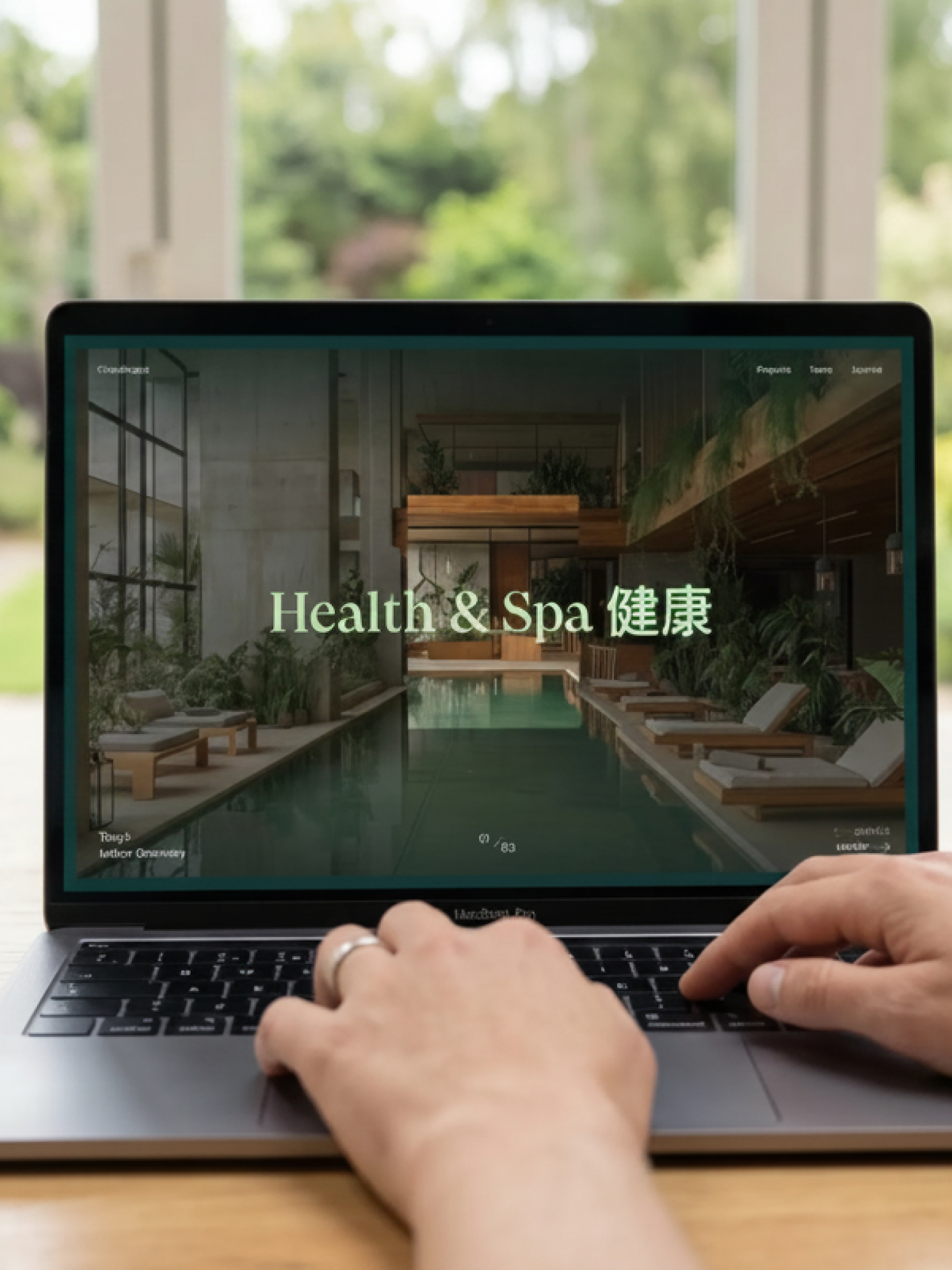 Greenscape Website auf einem Bildschirm