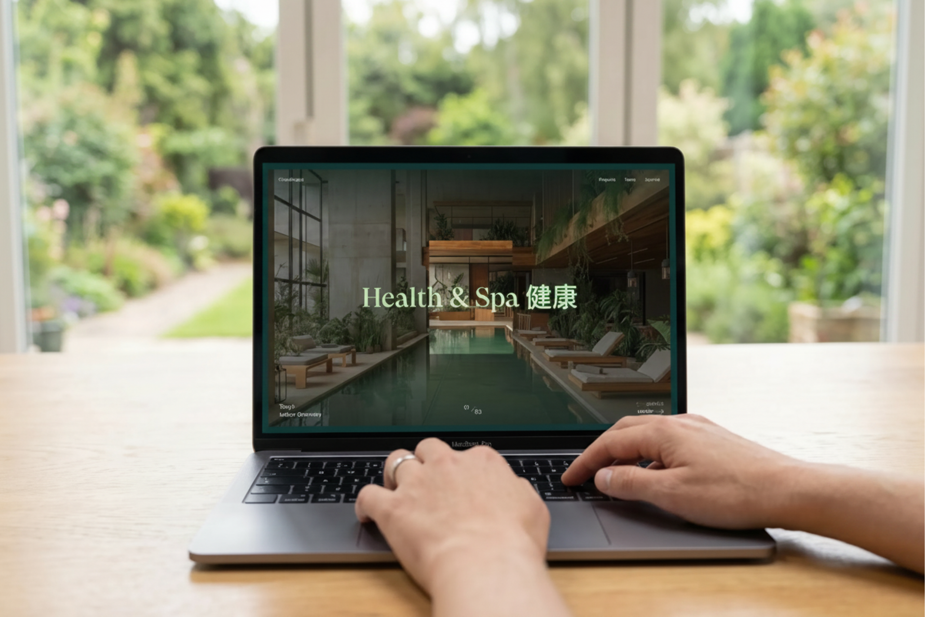 Greenscape Website auf einem Bildschirm