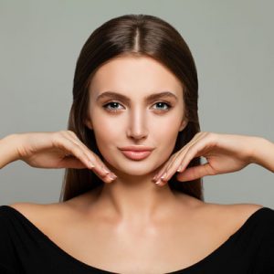 woman with long dark hair