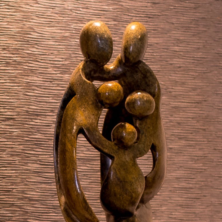 abstract statue if a family