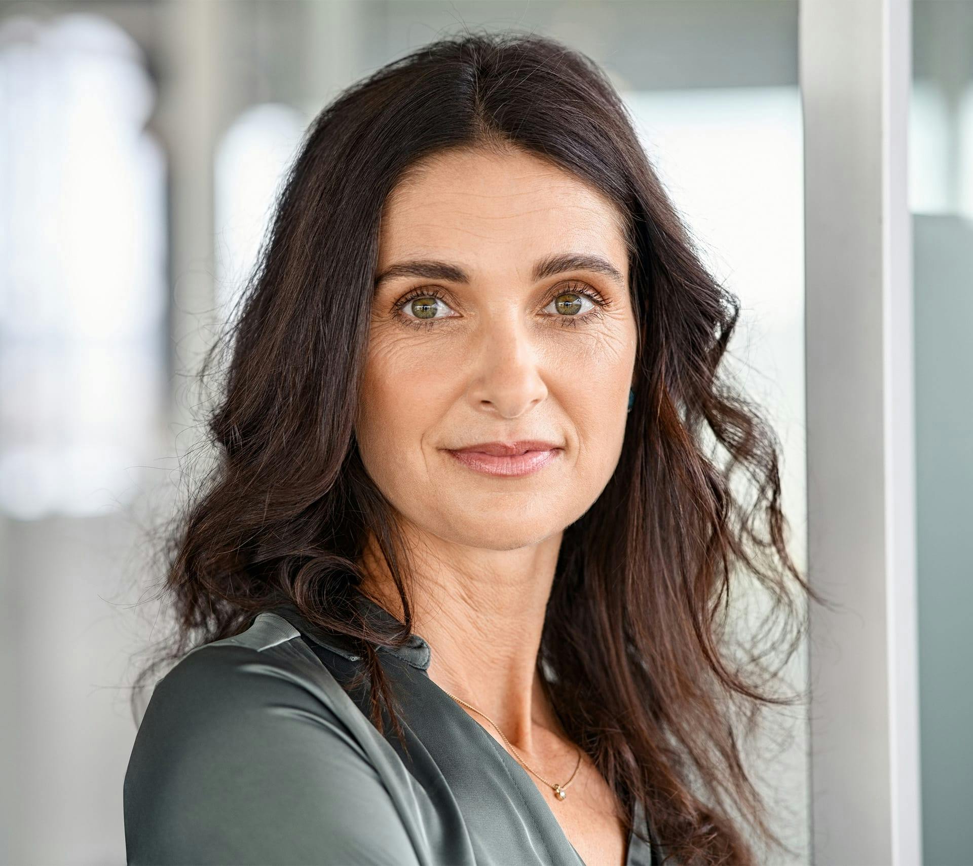 woman smiling