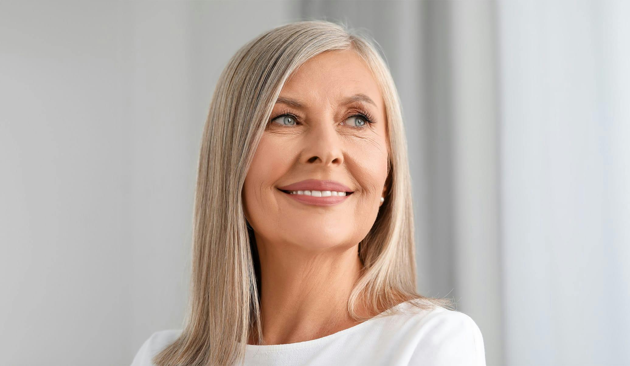 older woman smiling