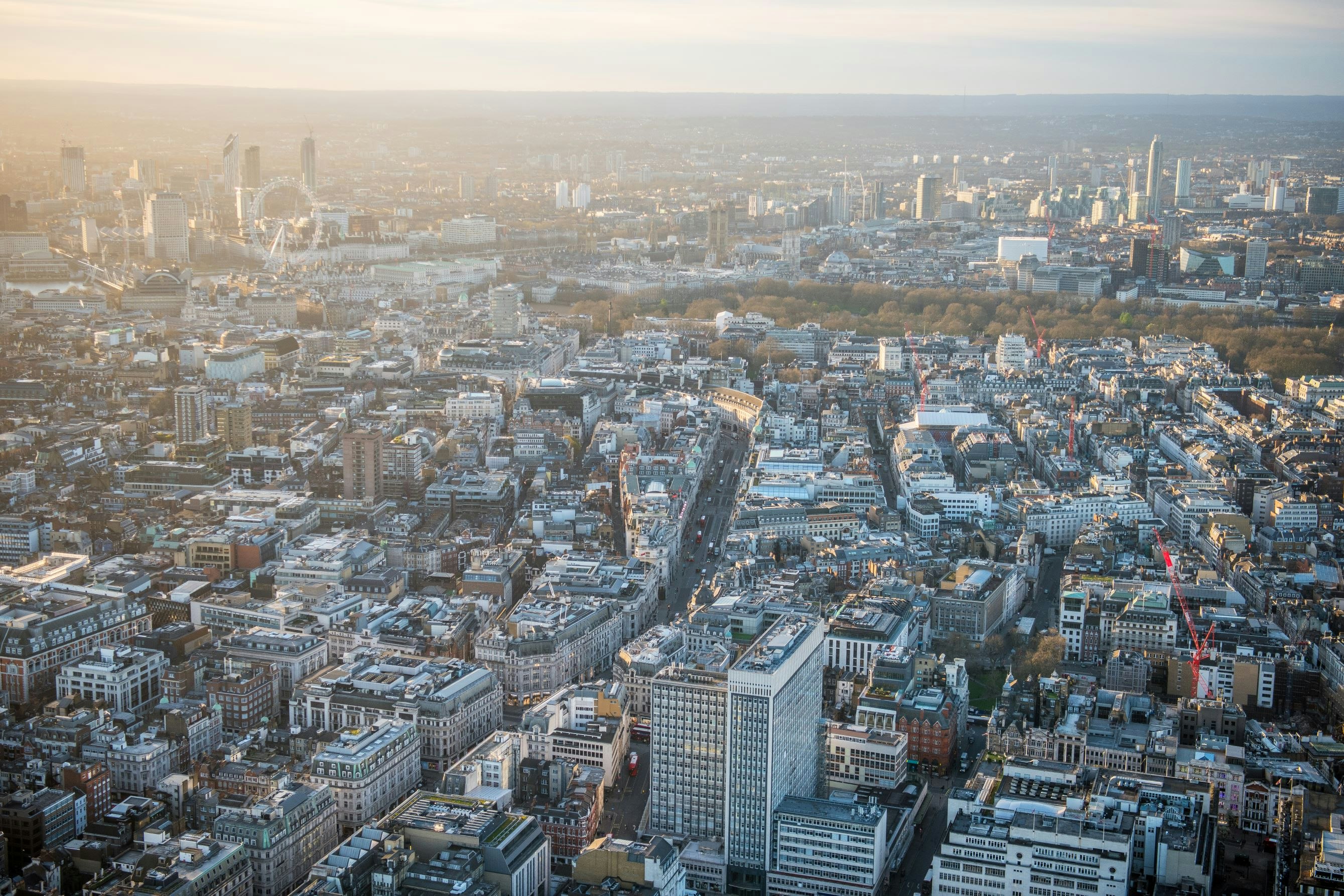 Aerial view of London