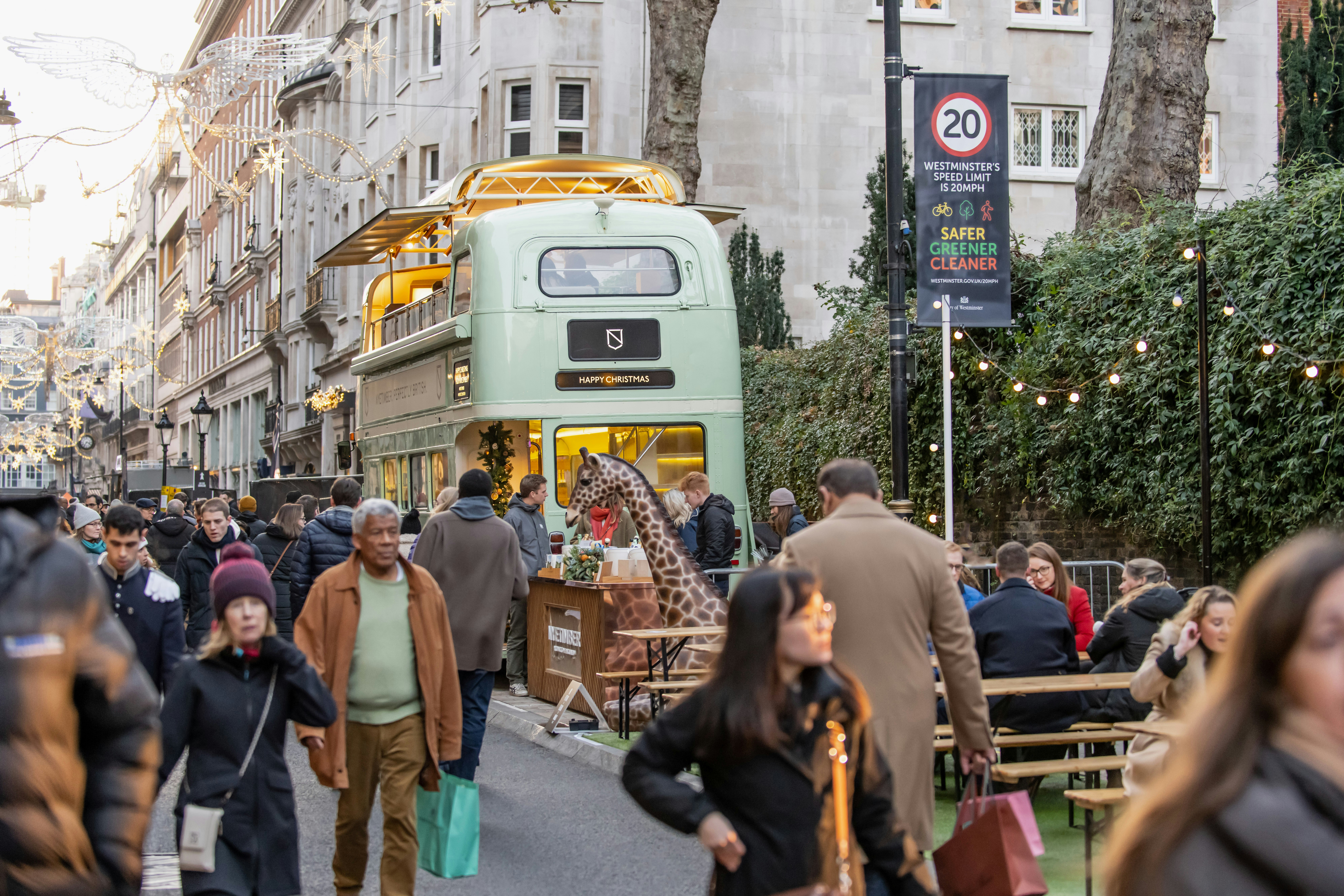 Crowd of people in Jermyn Street
