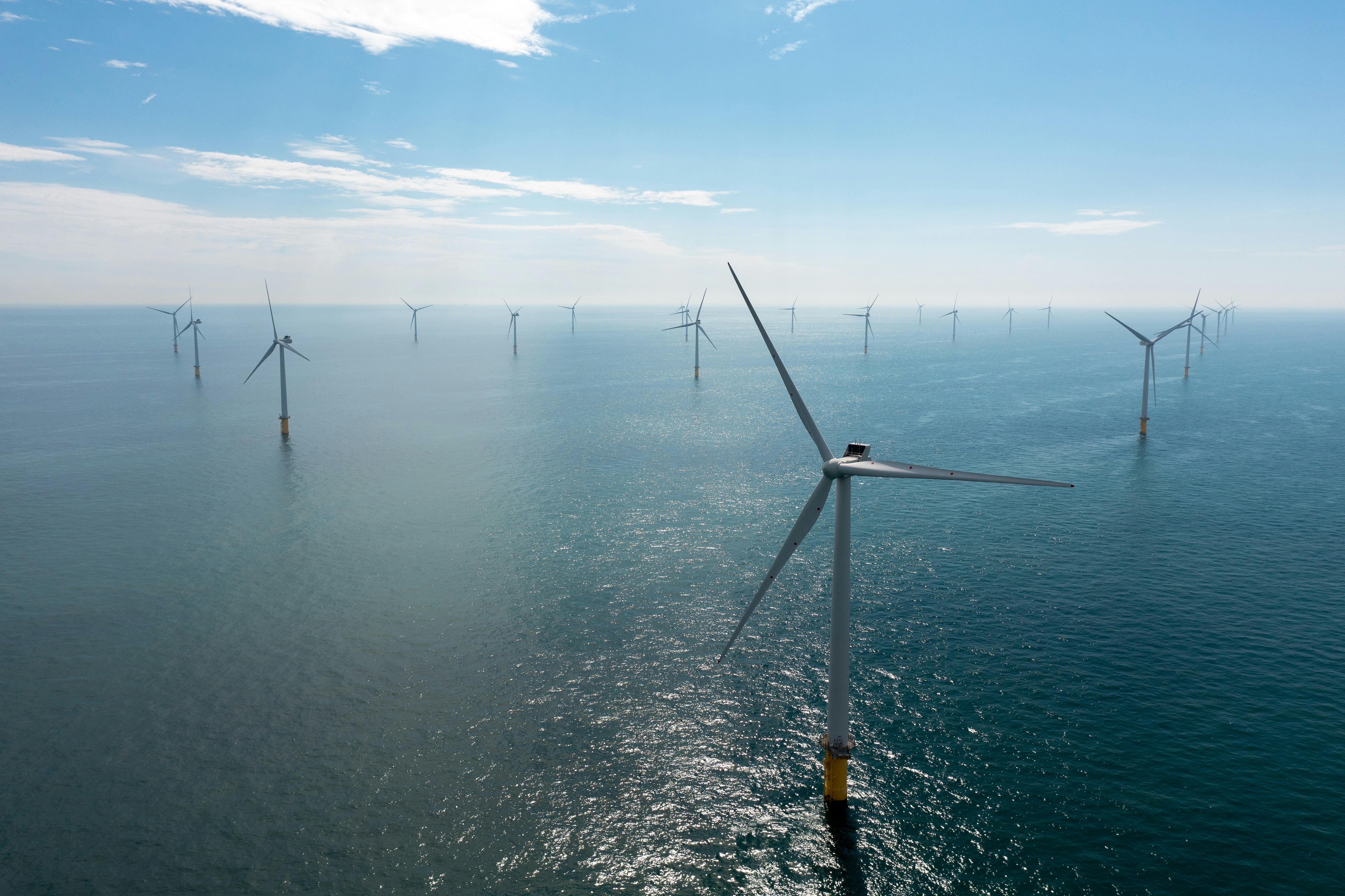 Offshore wind turbines at Rampion wind farm