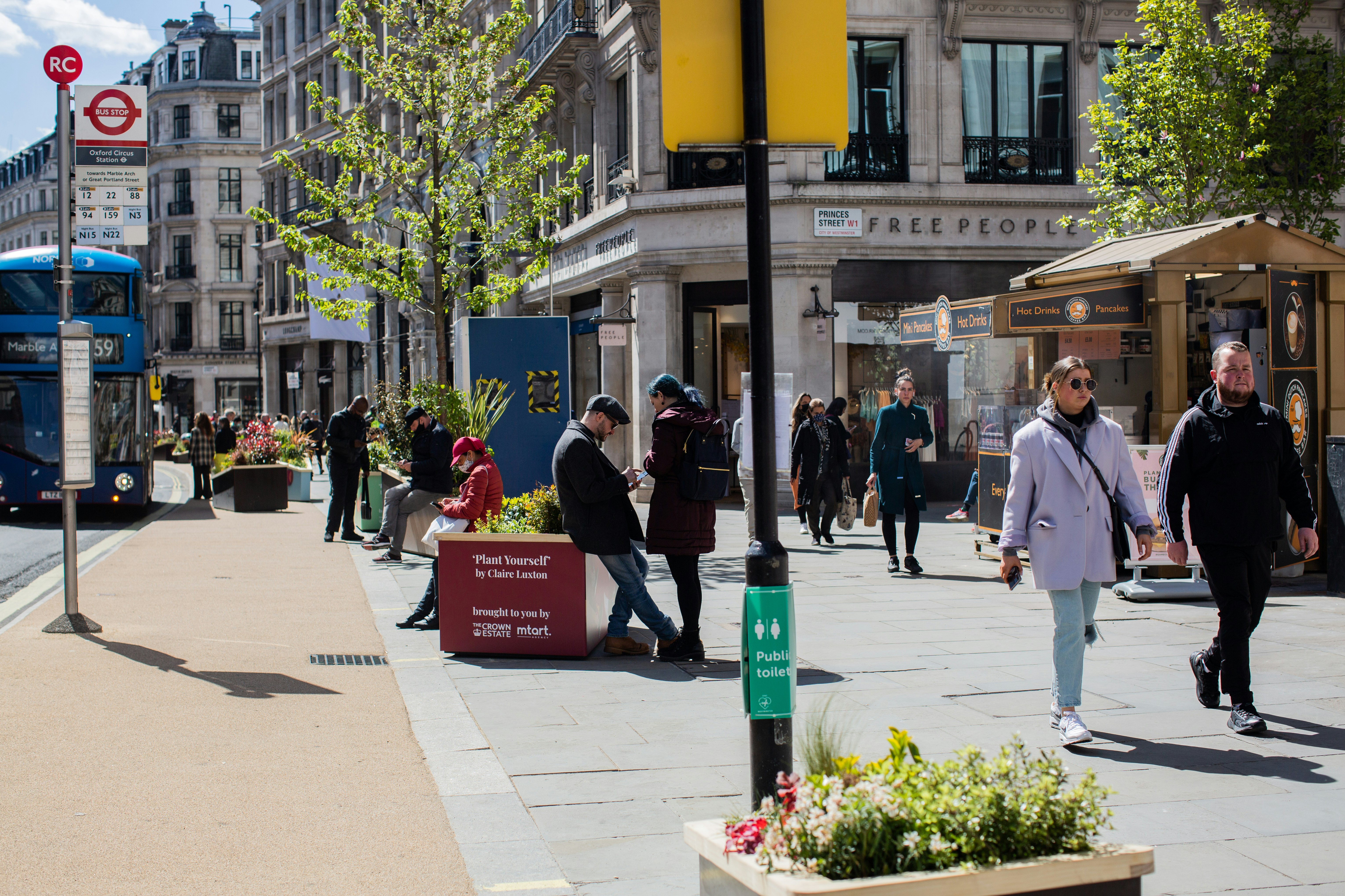 Shoppers in Regent Street