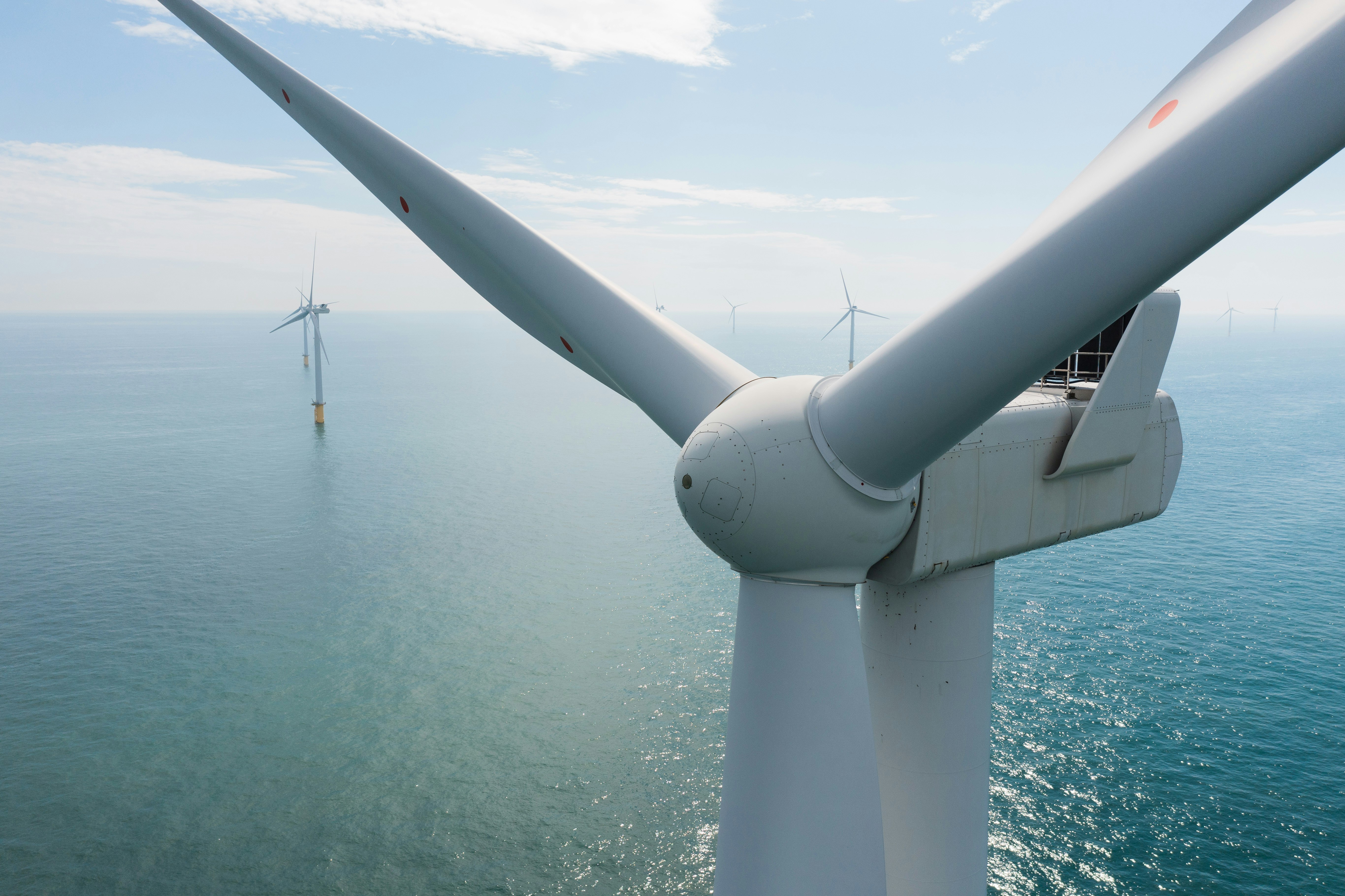 Offshore wind turbine at Rampion wind farm