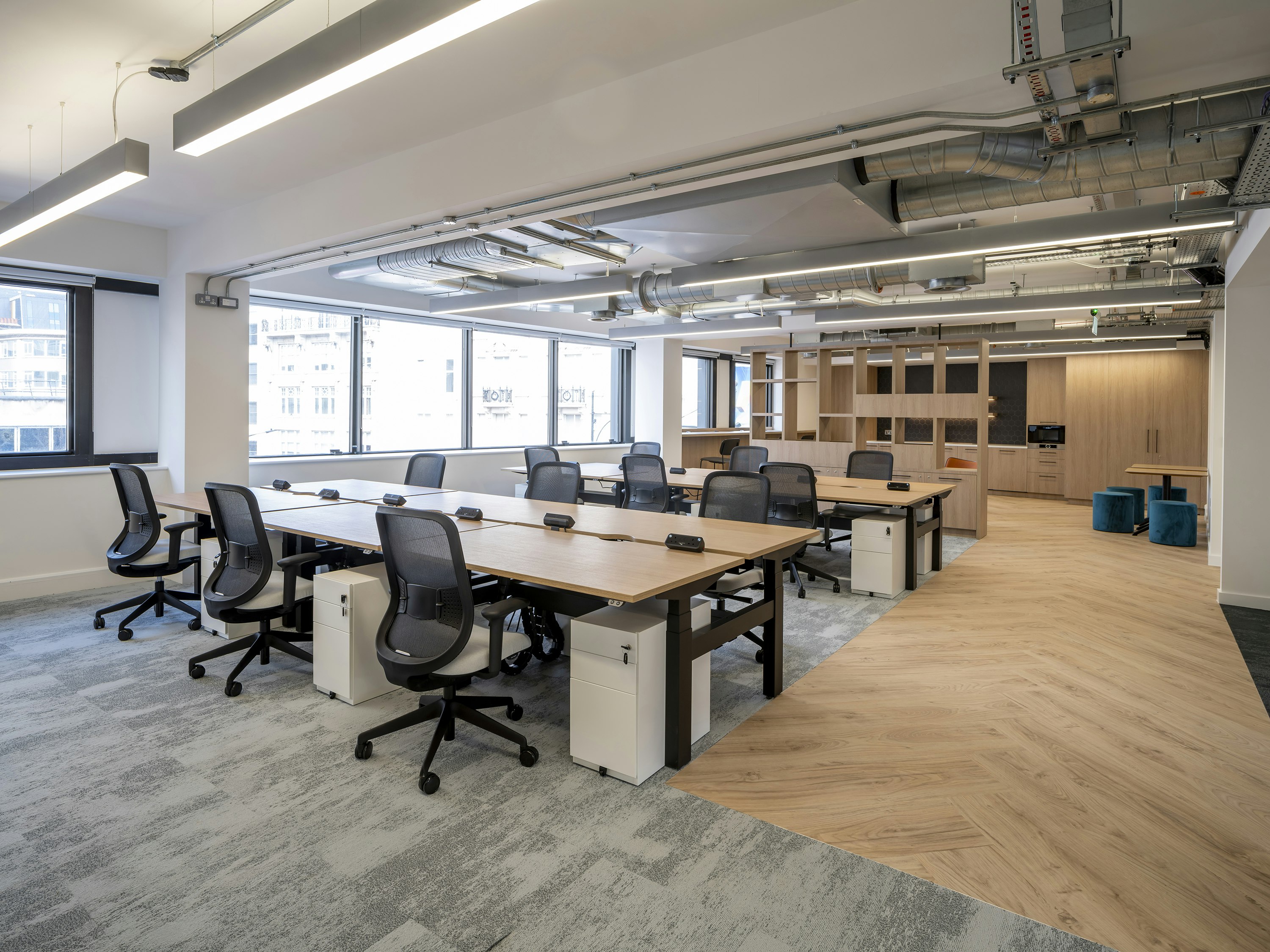 Chairs and desks
