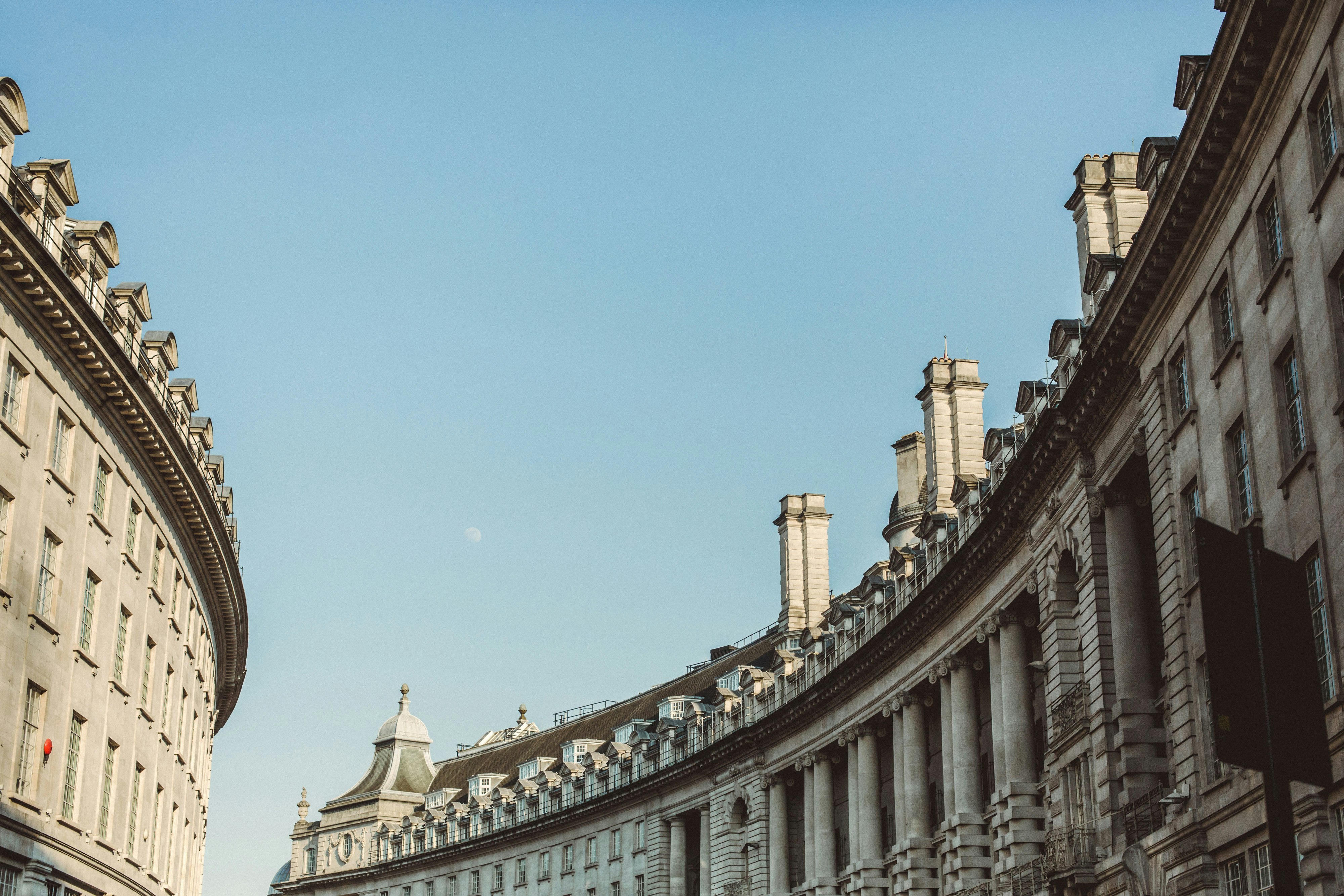 Regent Street buildings and sky