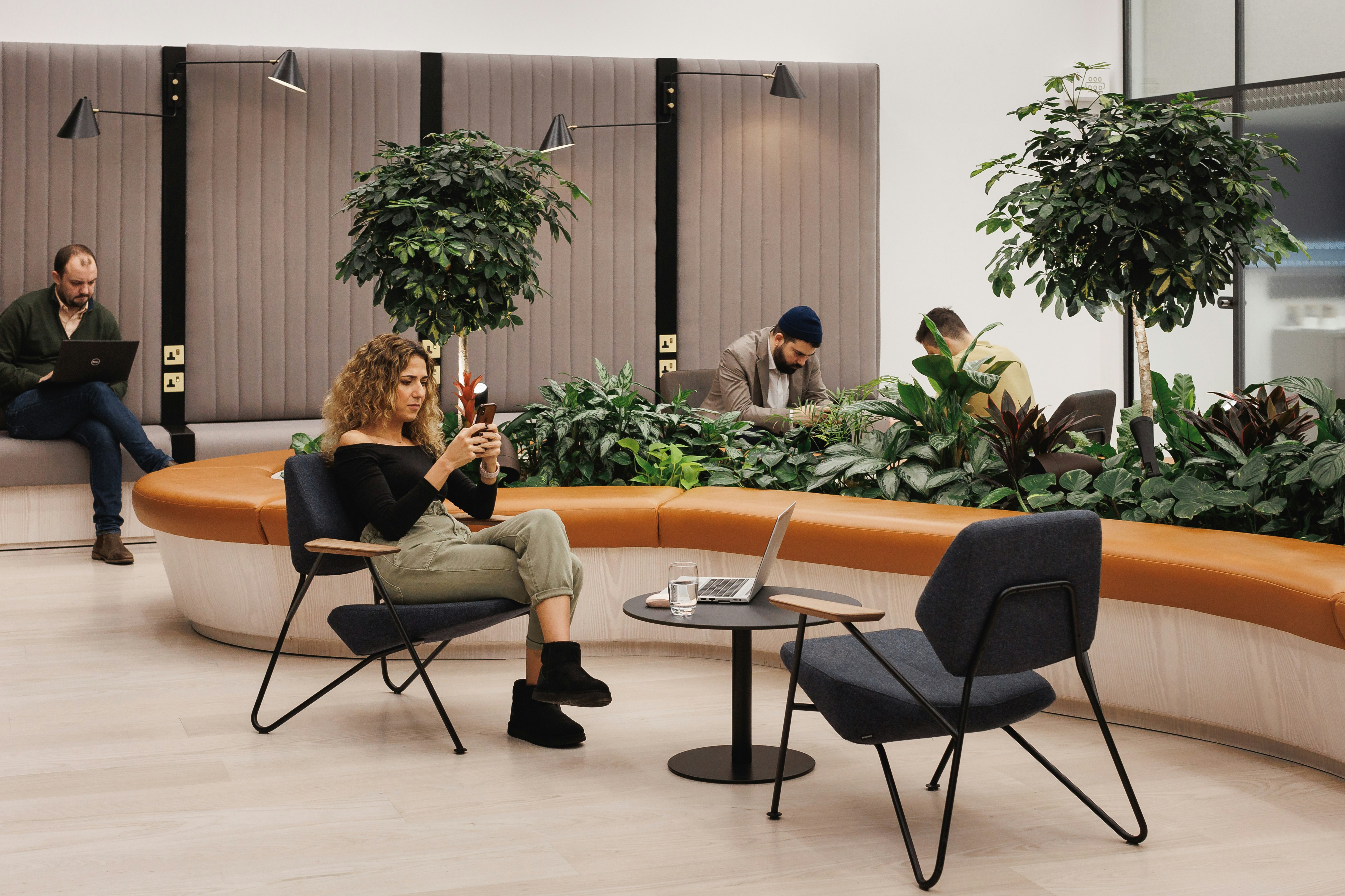 People sitting working at One Heddon Street