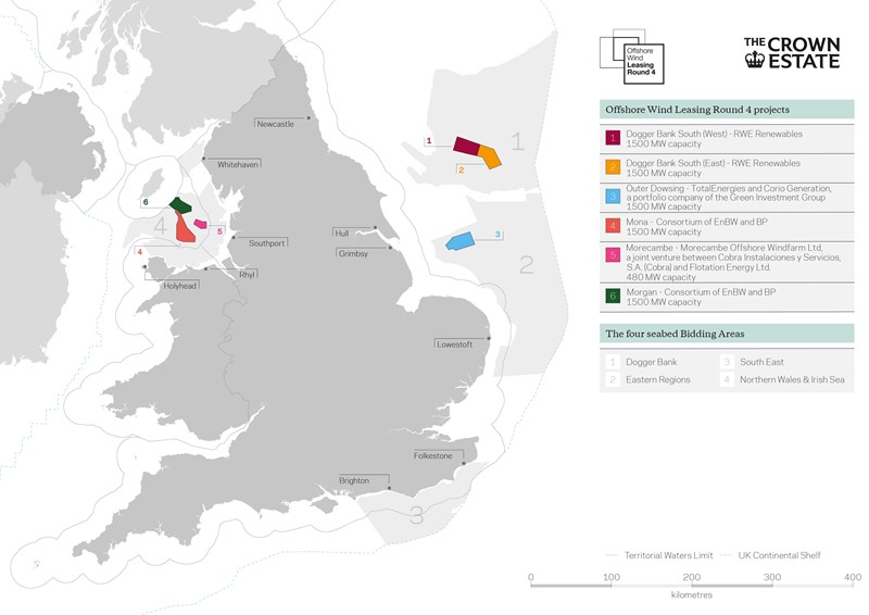 Map of selected Round 4 projects