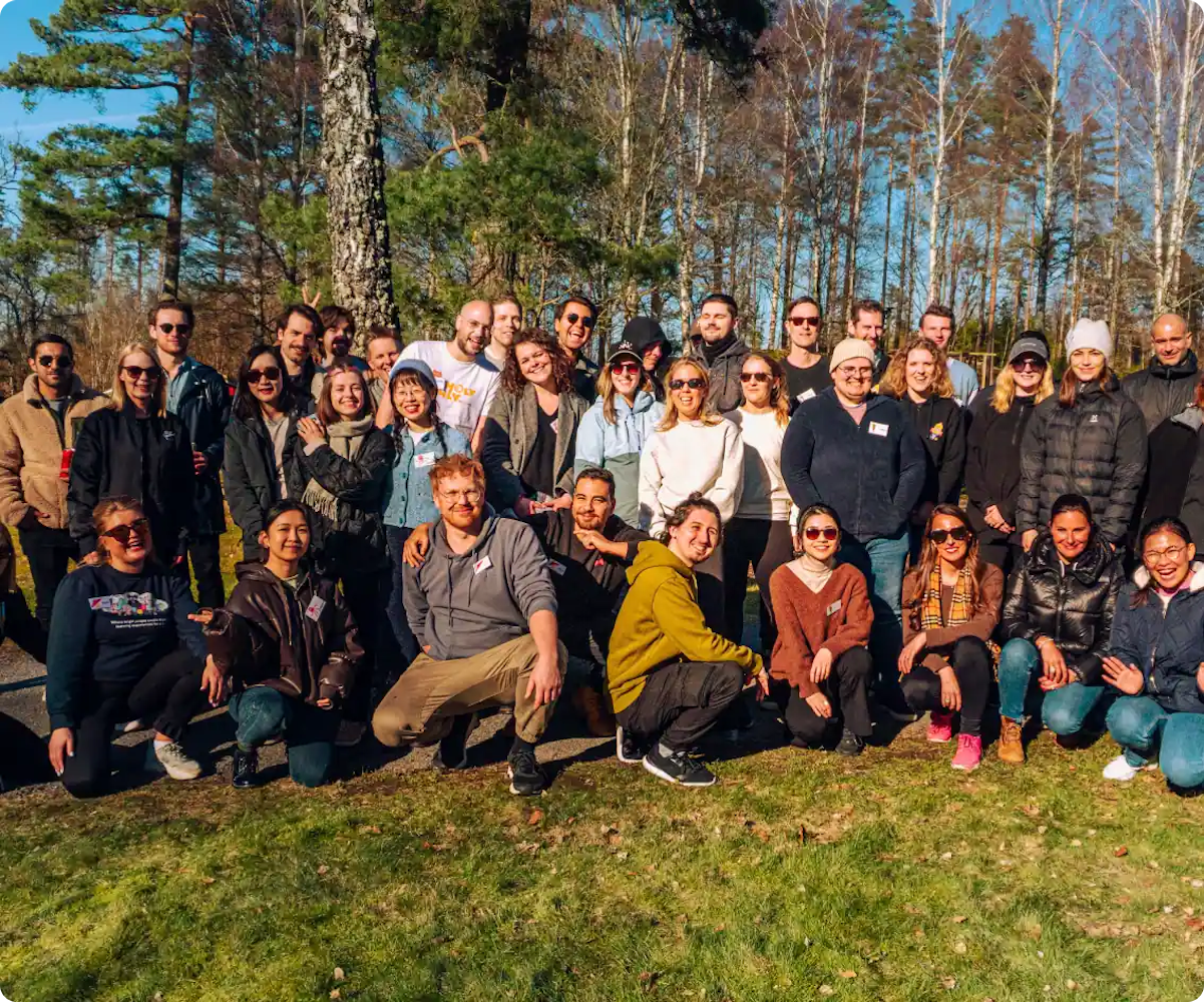People of Albert Group on outdoor team building