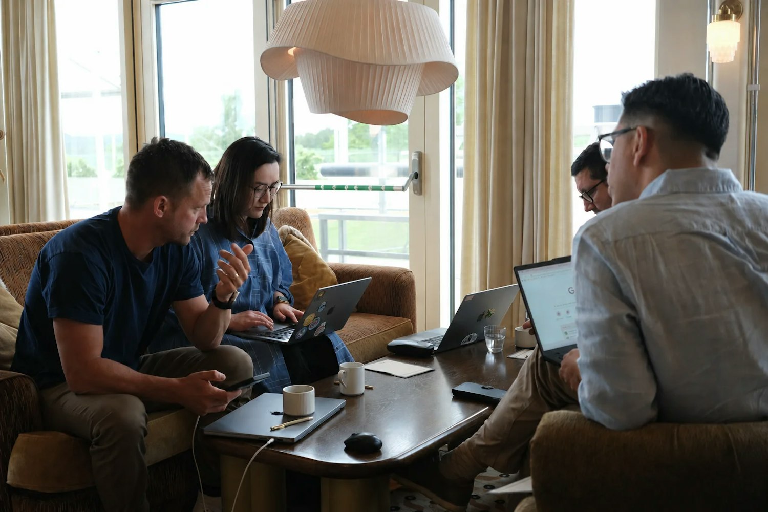 Collegues working in the office