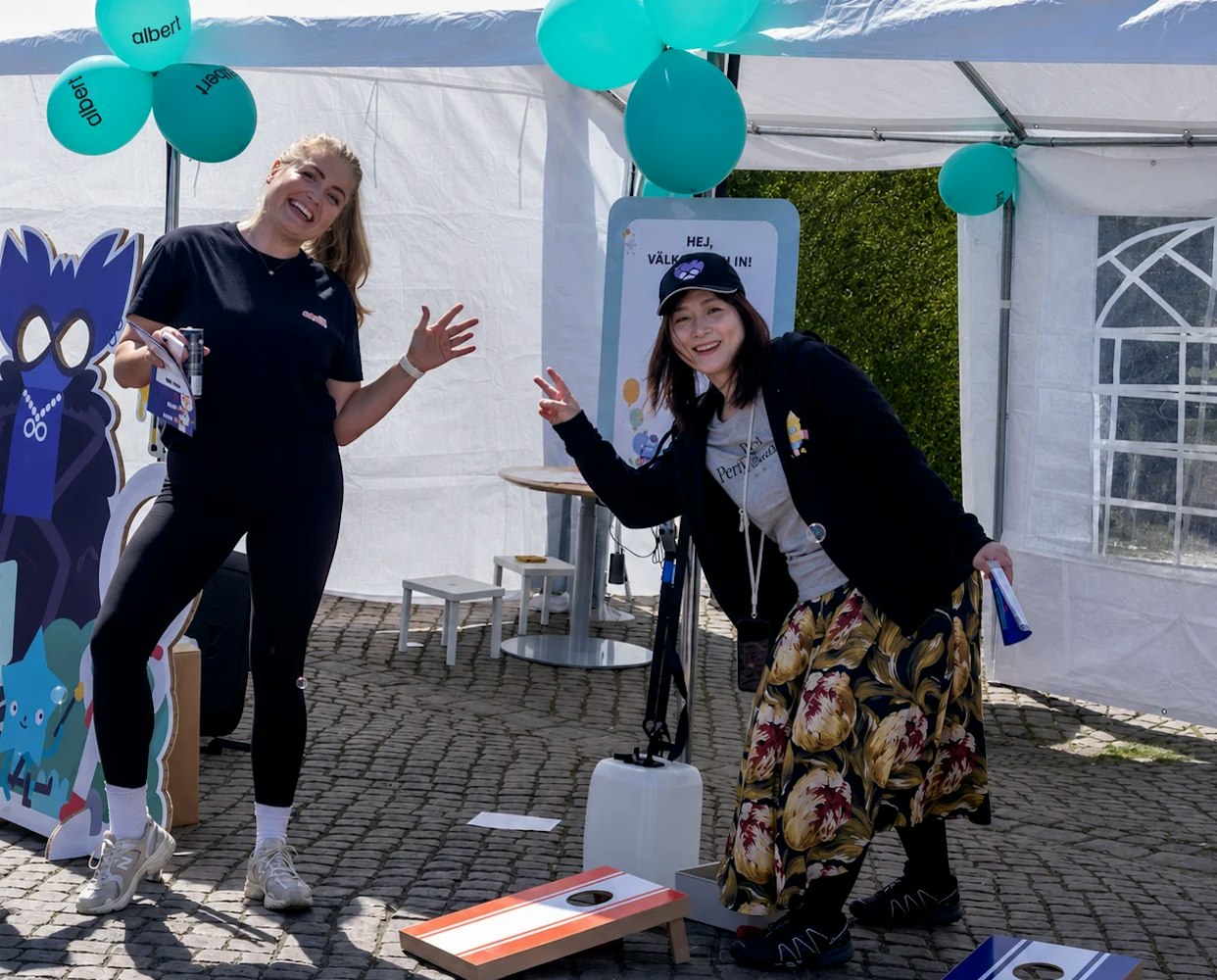 Two colleagues on marathon