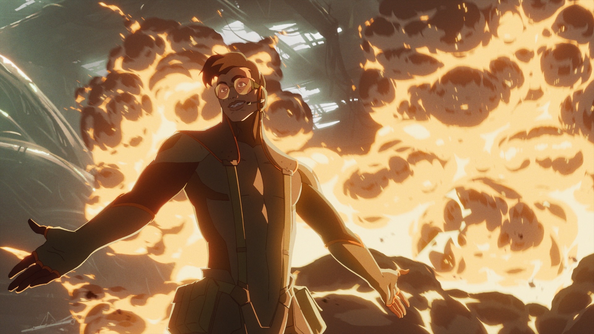 Warframe anime character acting frame