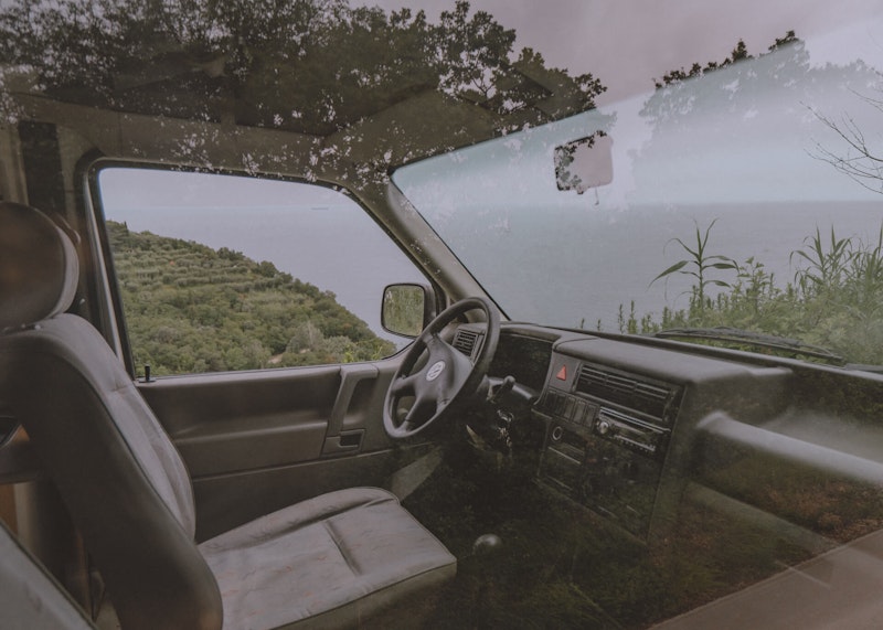 VW T4 campervan with pop top roof dashboard