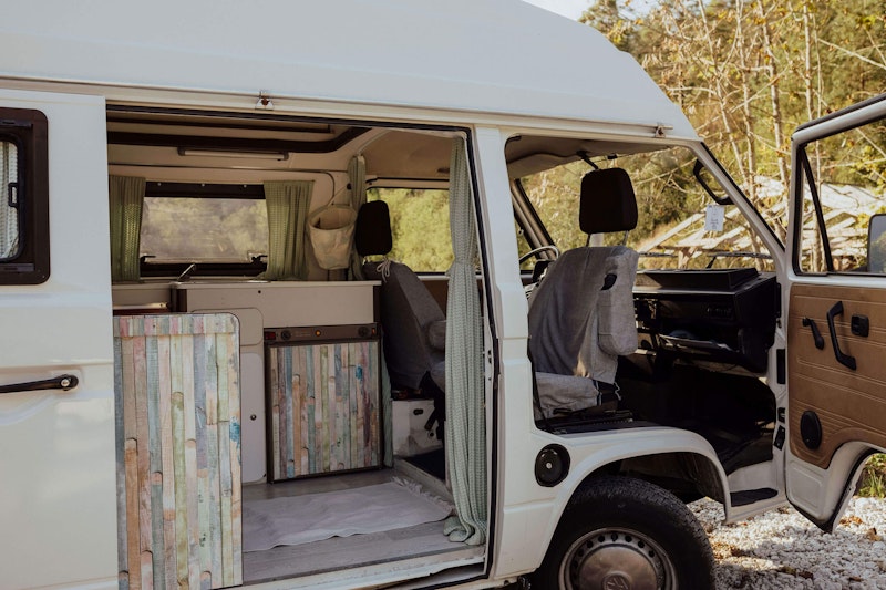 Swivel seat in VW T3 from Balkan Campers in Bovec, Slovenia