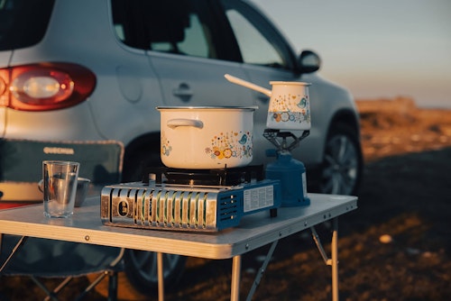 VW Tiguan with 4WD and Roof tent from Balkan Campers in Kamenjak National Park, Croatia