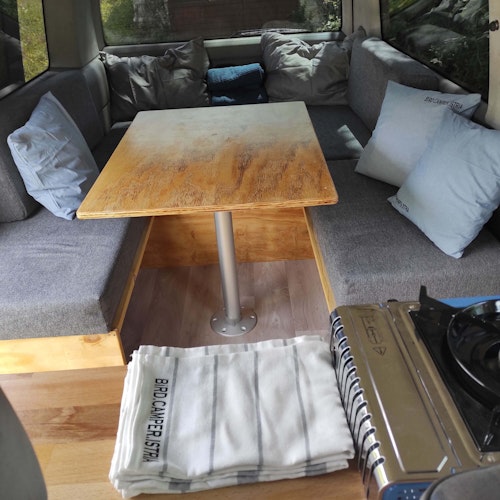 Dining Table in VW T4 Camper van from Balkan Campers in Rabac, Croatia