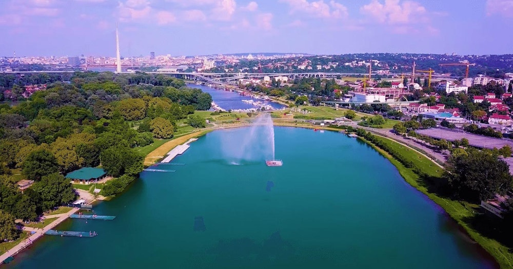 Ada Ciganlija in the heart of Belgrade, Serbia