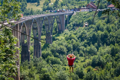 ZIP line in Tara Canyon Montenegro